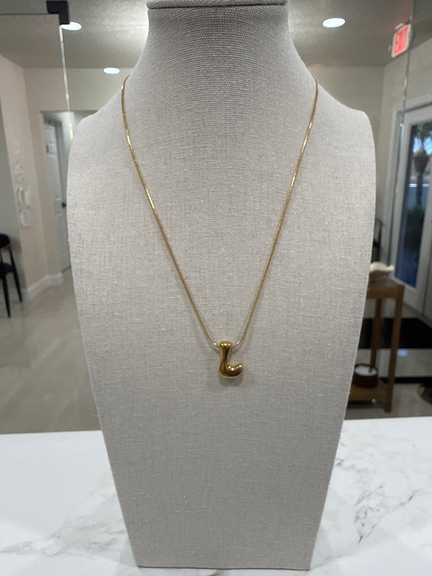 Bubble Initial Necklace