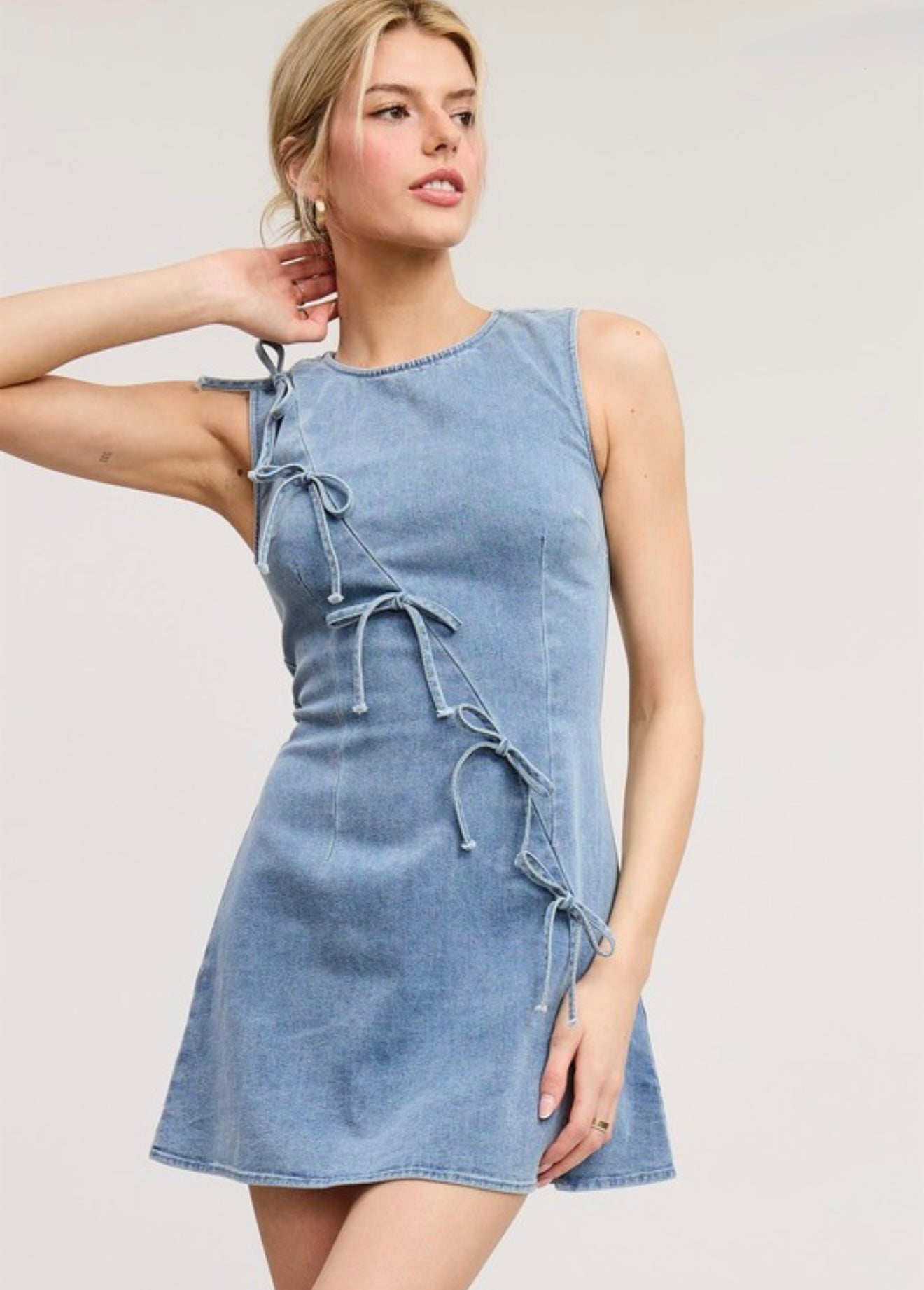 Denim Bow Dress
