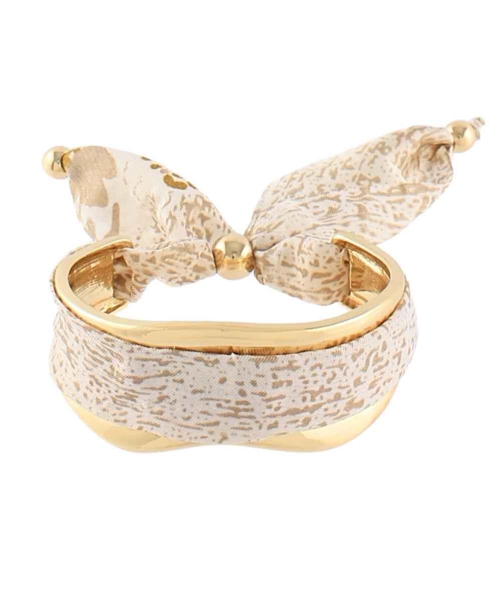 Scarf Wide Metal Cuff Bracelet