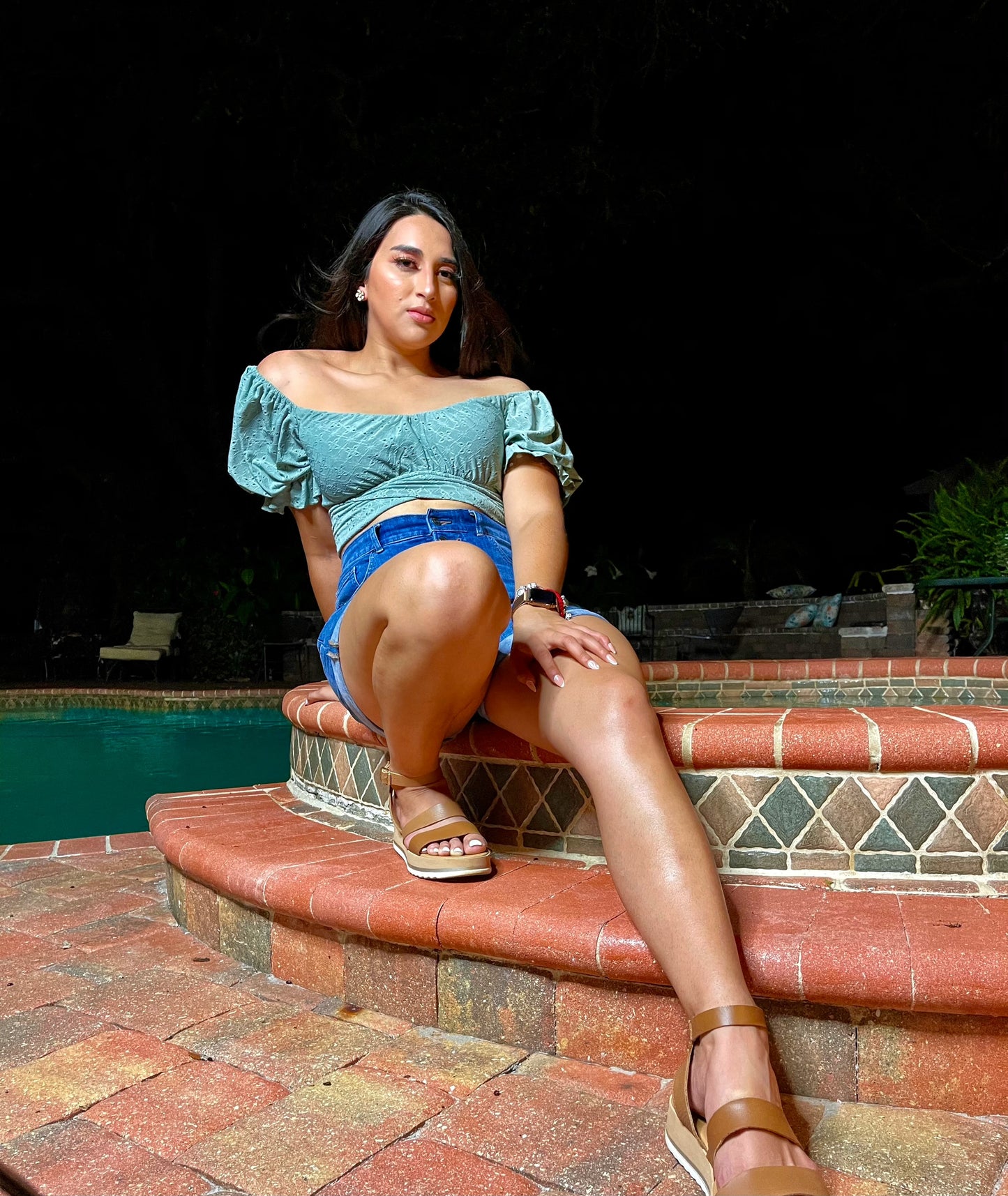 Eyelet Crop Top