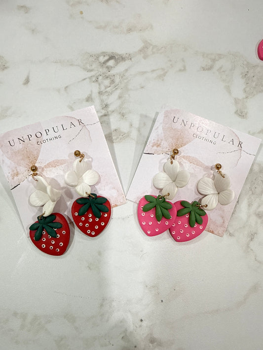 Blooming Strawberry Earrings