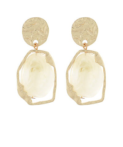 Oval Stone Earrings