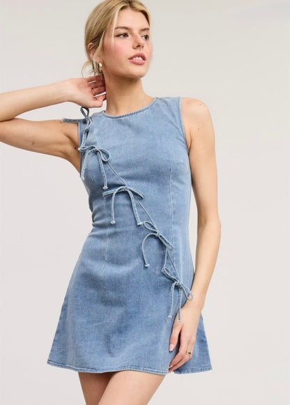 Denim Bow Dress
