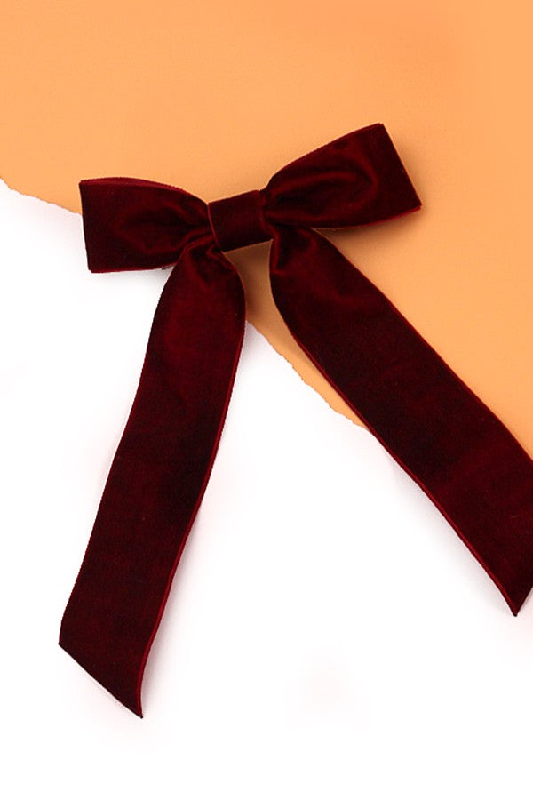 Velvet Bow Lace Hair Clips