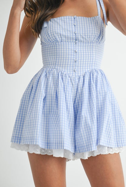 Gingham Romper