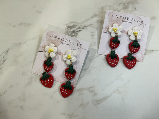 Strawberry Flower Earring