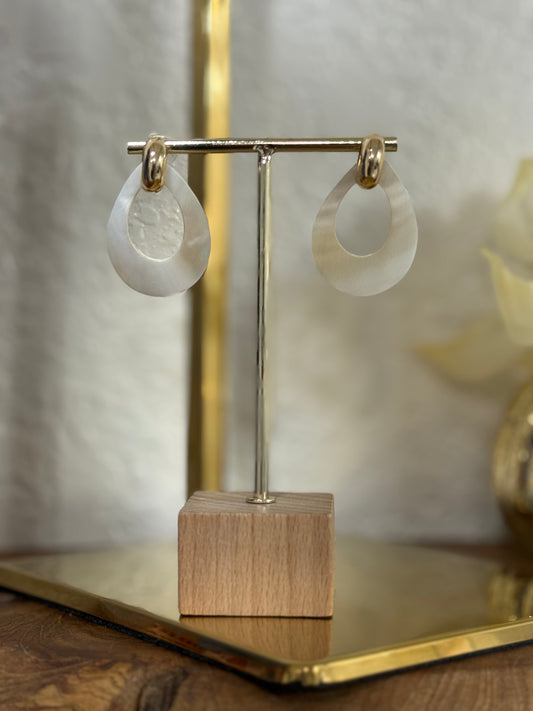 Open Oval Shell Earrings