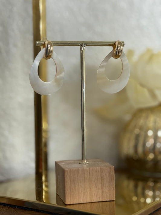 Open Oval Shell Earrings