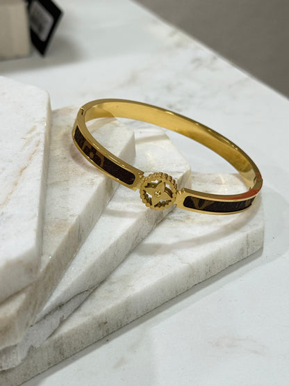 Flower Bangle Bracelet