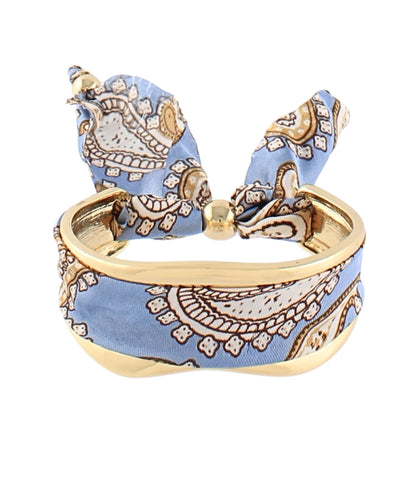 Scarf Wide Metal Cuff Bracelet