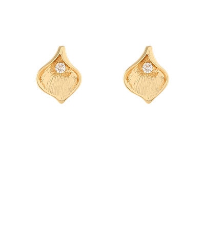 Pave Petal Earrings