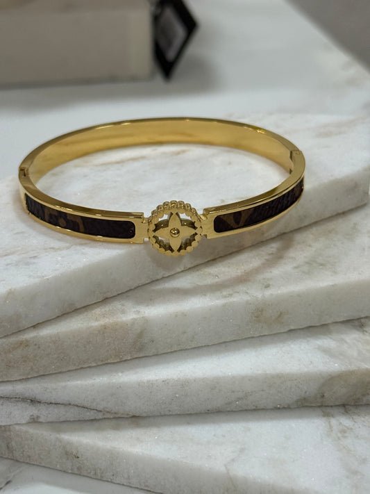Flower Bangle Bracelet