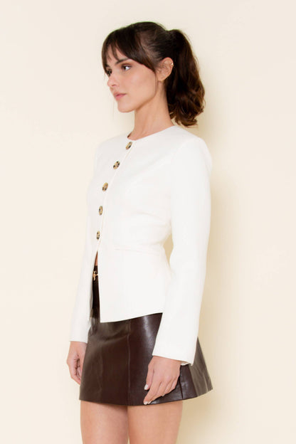 BUTTON UP LONG SLEEVE BLAZER