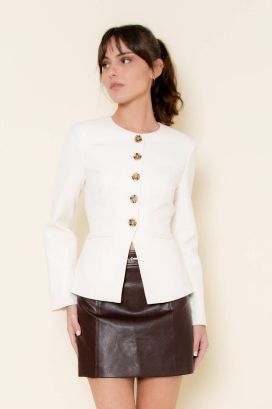 BUTTON UP LONG SLEEVE BLAZER