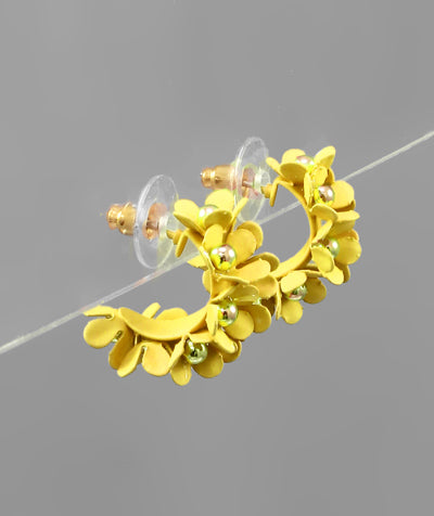 Alexa Flower Hoop Earrings