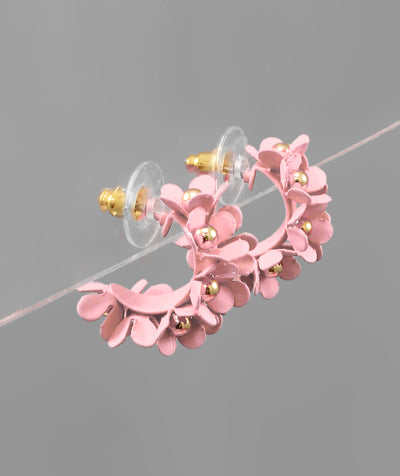 Alexa Flower Hoop Earrings