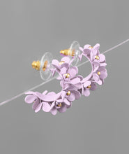 Load image into Gallery viewer, Alexa Flower Hoop Earrings
