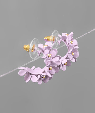 Alexa Flower Hoop Earrings