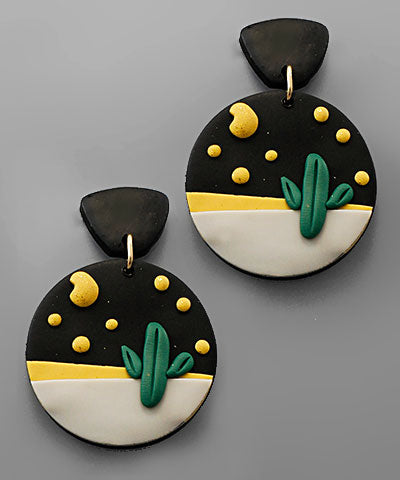 Night Cactus Earring