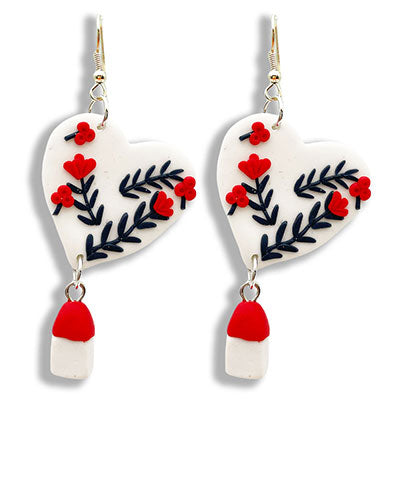 Dangling Heart Earrings