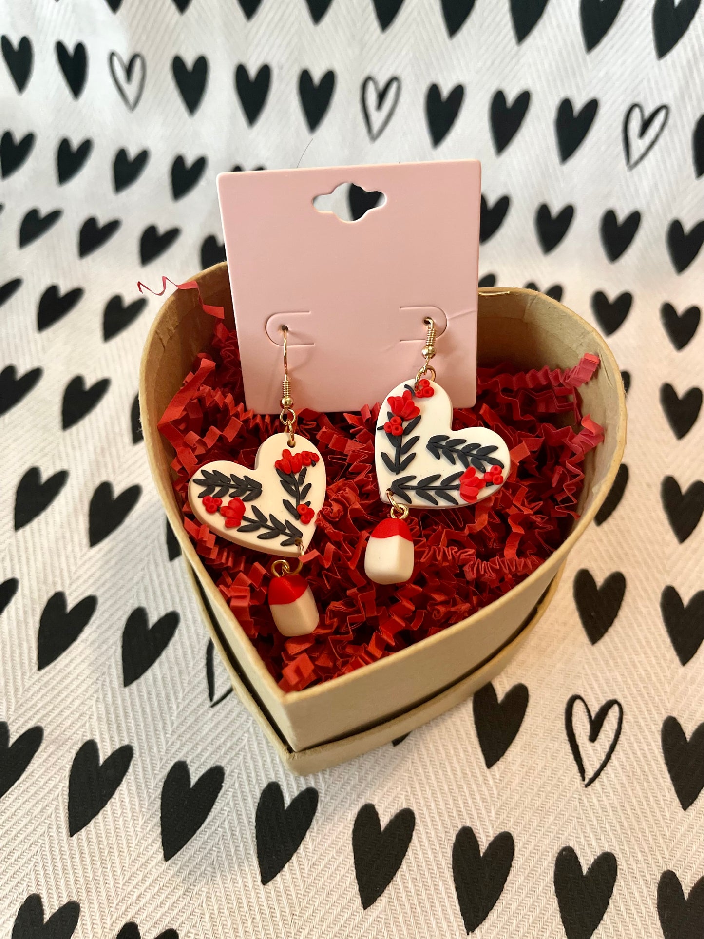 Dangling Heart Earrings