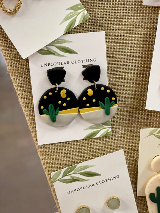 Night Cactus Earring